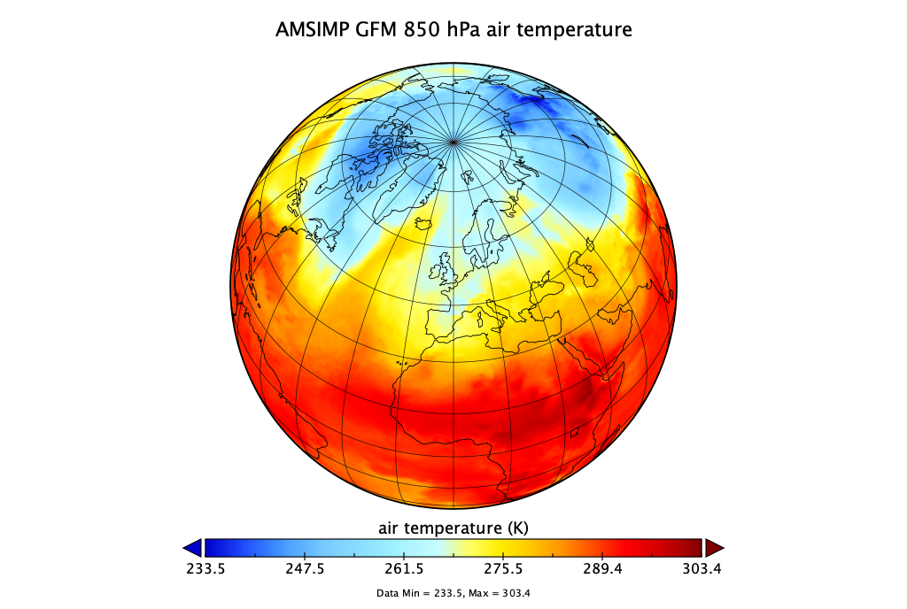 Example 850 hPa air temperature prediction from the AMSIMP GFM.